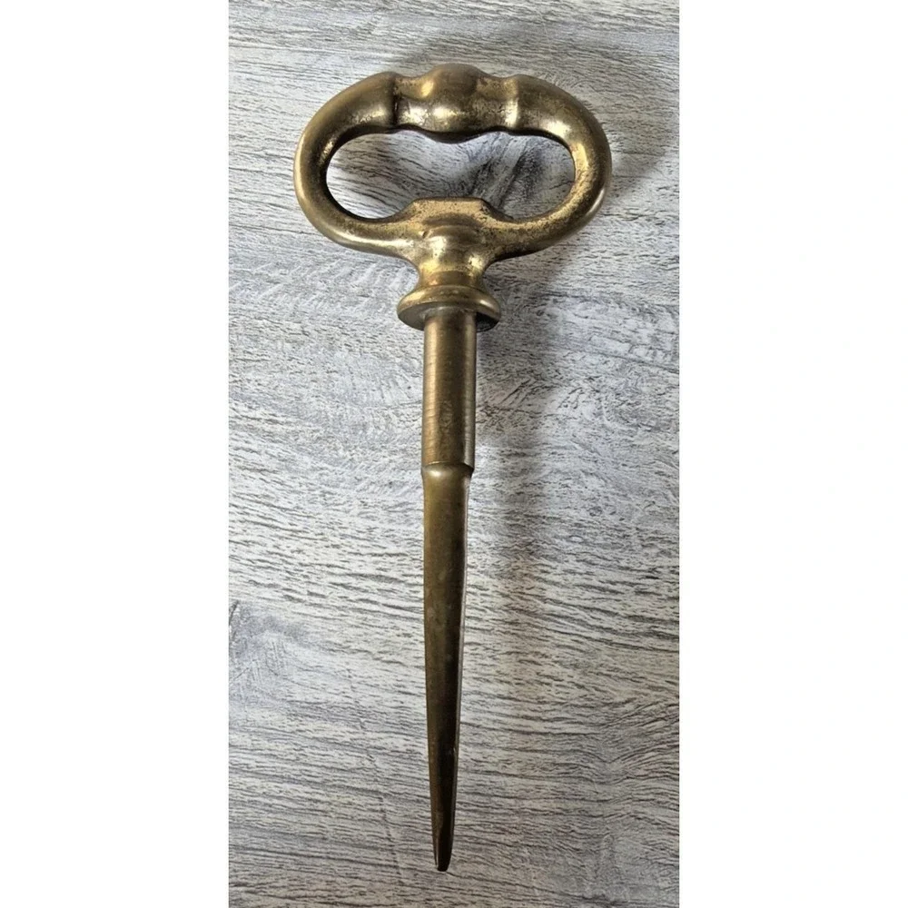 Antique Solid Brass Cask Tap Barrel Spile Vent Pin Beer Wine Punch Tool 6